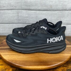 HOKA One One Clifton 9 GTX Black Waterproof Running Shoe Men’s Sneaker Size 15